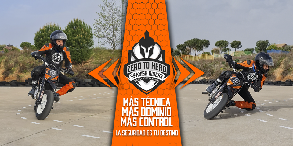 Comparativa del antes y después de Ántonio en nuestro curso de pilotaje en moto con 64 años