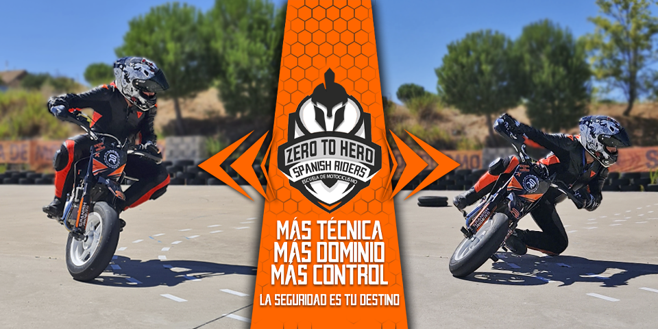 Antes y después de Chicho durante el entrenamiento técnico para mejorar postura y pilotaje en circuito